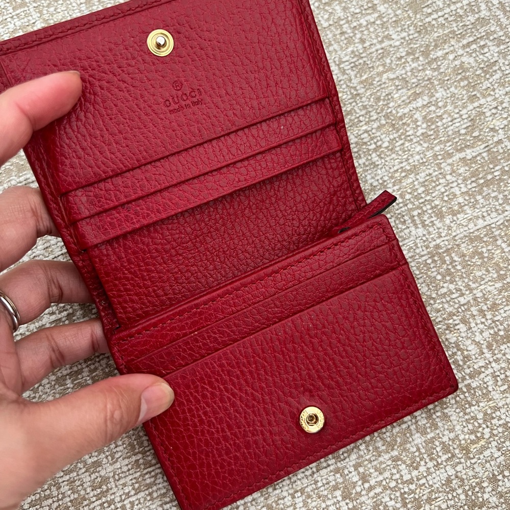 Authentic Gucci Leather Red GG Wallet - Picture 9 of 12